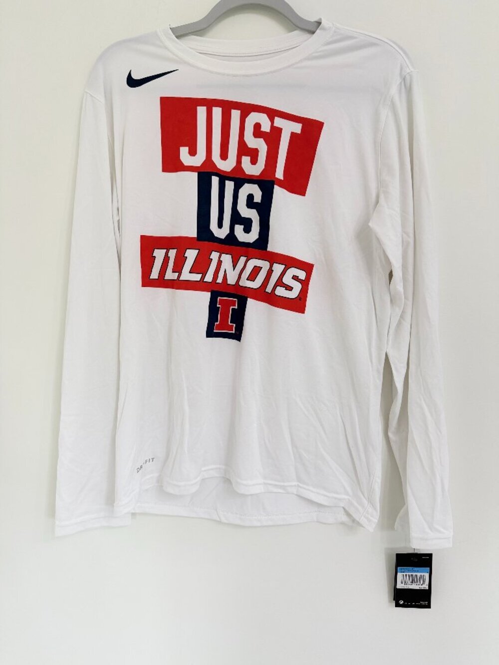 🏀 Nike Illinois Fighting Illini Dri-FIT Long Sleeve Shirt Men’s Medium NWT